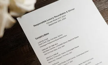 Responsible Luxury Dinner Marks a New Focus on Meaningful Action