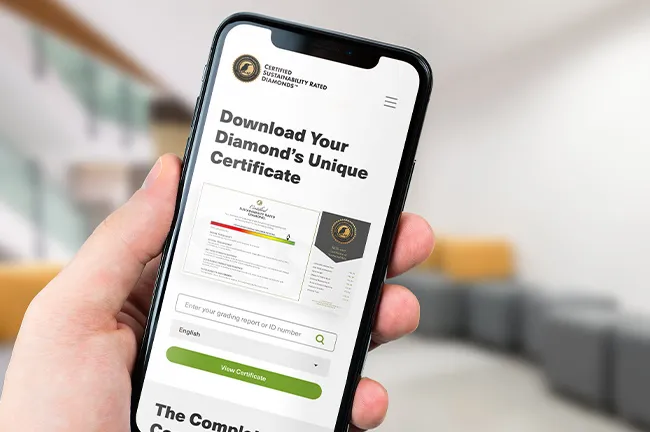 SCS Diamond Certificate